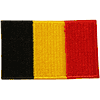 BELGIUM COUNTRY FLAG SMALL IRON ON PATCH CREST BADGE .. NEW