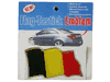 BELGIUM COUNTRY FLAG WAVY BUMPER DECAL STICKER EMBLEM ...