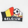 BELGIUM SOCCER BALL FOOTBALL IRON ON EMBROIDERED PATCH CREST BADGE .. NEW
