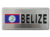 BELIZE COUNTRY FLAG SMALL METAL LICENSE PLATE STICKER DECAL EMBLEM .. NEW