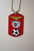 BENFICA PORTUGAL FOOTBALL CLUB  RED DOG TAG THICK NECKLACE .. NEW