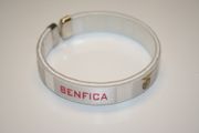 BENFICA  PORTUGAL SOCCER FOOTBALL WHITE FLEXIBLE METAL NYLON BRACELETS...NEW