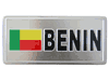 BENIN COUNTRY FLAG SMALL METAL LICENSE PLATE STICKER DECAL EMBLEM .. NEW