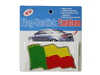 BENIN COUNTRY FLAG WAVY BUMPER DECAL STICKER EMBLEM ...