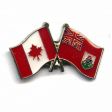 BERMUDA / CANADA COUNTRY FLAG SMALL METAL FRIENDSHIP LAPEL PIN BADGE .. NEW
