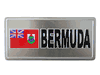 BERMUDA COUNTRY FLAG SMALL METAL LICENSE PLATE STICKER DECAL EMBLEM .. NEW