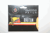 BHUTAN WORD COUNTRY FLAG IRON ON EMBROIDERED PATCH CREST BADGE .. NEW