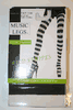 BLACK AND WHITE STRIPED WOMENS TIGHTS WITH FEET ... 100-175 LBS ... NEW
