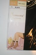 BLACK ANKLE HIGH SHEER NYLON SOCKS STOCKINGS ... NEW IN PACKAGE