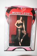 BLACK FAUX SHORT SET LOOK WITH HORIZONTAL STRIPES FOOTLESS CROTCHLESS BODYSTOCKING BODYSUIT ..  100 - 175 LBS ... NEW