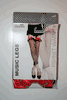 BLACK FISHNET LEG WARMER WITH RUFFLE LACE TOP AND RED BOW ... 100-175 LBS ... NEW IN PACKAGE
