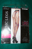 BLACK FISHNET SUSPENDER PANTYHOSE THIGH HIGH STOCKINGS BY MUSIC LEGS ..  100-175 LBS ..  NEW IN PACKAGE