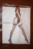 BLACK FISHNET THIGH HIGH NYLON STOCKINGS WITH  LACE RUFFLE TOP 100 - 175...NEW