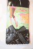 BLACK FOOTLESS CAPRI TIGHTS WITH WHITE POLKA DOT BOWS BY ANGELINA 100 - 175 LBS .... NEW IN PACKAGE