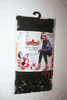 BLACK FOOTLESS OPAQUE TIGHTS WITH LACE .... QUEEN SIZE 165-220 LBS... NEW IN PACKAGE