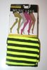 BLACK & GREEN HORIZONTAL LADIES STRIPED TIGHTS 100-175 ... NEW IN PACKAGE