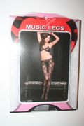 BLACK LACE CUT OUT FRONT CROTCHLESS BODYSTOCKING BODYSUIT .. 100-175 LBS .. NEW