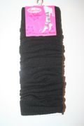 BLACK LADIES THICK LEG WARMERS LEGGINGS BY ANGELINA ... 90-175 LBS .. NEW