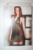 BLACK MESH HALTER V-NECK  MINI LINGERIE WITH THONG 100-175 LBS ...NEW IN PACKAGE