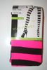 BLACK & PINK  HORIZONTAL STRIPED OPAQUE TIGHTS 100-175 LBS... NEW IN PACKAGE