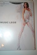 BLACK SHEER WAVY DESIGNED BODYSTOCKING WITH OPEN CROTCH ... 100-175 LBS ... NEW IN PACKAGE