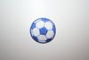 BLUE & WHITE SOCCER BALL FOOTBALL IRON ON EMBROIDERED PATCH CREST BADGE .. NEW