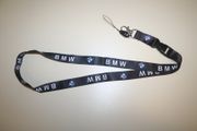 BMW BLACK HIGH QUALITY CAR AUTOMOBILE LANYARD KEYCHAIN PASSHOLDER .. AUTOMOBILE .. NEW