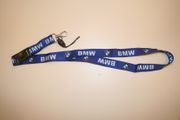 BMW BLUE CAR AUTOMOBILE LANYARD KEYCHAIN PASSHOLDER ... NEW