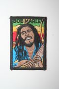 BOB MARLEY JAMAICAN PICTURE EMBROIDERED IRON ON PATCH CREST BADGE .. NEW