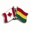 BOLIVIA / CANADA COUNTRY FLAG SMALL METAL FRIENDSHIP LAPEL PIN BADGE .. NEW