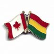 BOLIVIA / CANADA COUNTRY FLAG SMALL METAL FRIENDSHIP LAPEL PIN BADGE .. NEW