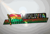 BOLIVIA COUNTRY FLAG LONG METALIC CAR AUTOMOBILE BUMPER STICKER DECAL EMBLEM .. NEW