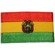 BOLIVIA COUNTRY FLAG SMALL IRON ON PATCH CREST BADGE .. NEW
