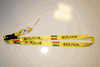 BOLIVIA YELLOW HIGH GLOSS COUNTRY FLAG LANYARD KEYCHAIN PASSHOLDER .. NEW