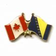 BOSNIA / CANADA COUNTRY FLAG SMALL METAL FRIENDSHIP LAPEL PIN BADGE .. NEW