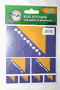 BOSNIA COUNTRY FLAG SET OF 7 DIFFERENT SIZE STICKERS DECALS EMBLEMS .. NEW IN PACKAGE