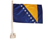 BOSNIA & HERZEGOVINA 12" X 18" INCHES HEAVY DUTY COUNTRY FLAG WITH STICK .. FIFA SOCCER WORLD CUP .. NEW