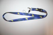 BOSNIA & HERZEGOVINA BLUE COUNTRY FLAG LANYARD KEYCHAIN PASSHOLDER .. NEW