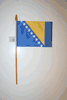 BOSNIA NEW COUNTRY 4" X 6" SMALL STICK FLAG WITH 10" POLE .. NEW