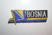 BOSNIA NEW COUNTRY FLAG WORD IRON-ON PATCH CREST BADGE .. 