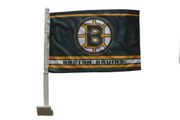 BOSTON BRUINS BLUE CAR AUTOMOBILE FLAG ... IT HAS A PICTURE OF THE MAPLE LEAFS LOGO ON IT AND IT FITS RIGHT INTO YOUR CAR SIDE WINDOW.
