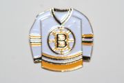 BOSTON BRUINS NHL HOCKEY WHITE JERSEY METAL PIN .. NEW