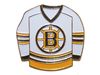 BOSTON BRUINS WHITE NHL HOCKEY JERSEY LAPEL PIN BADGE .. NEW