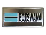 BOTSWANA COUNTRY FLAG SMALL METAL LICENSE PLATE STICKER DECAL EMBLEM .. NEW