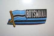 BOTSWANA COUNTRY FLAG WORD IRON-ON PATCH CREST BADGE . .NEW
