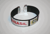 BRASIL BACK SUPER THICK FIFA WORLD CUP 5 STAR LOGO BRACELET WRISTBAND .. BRAZIL FOOTBALL SOCCER .. NEW