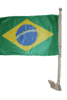 BRASIL BRAZIL 12" X 18" INCHES HEAVY DUTY COUNTRY FLAG WITH STICK .. FIFA SOCCER WORLD CUP .. NEW