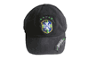 BRASIL BRAZIL BLACK CBF LOGO ACID WASHED HAT CAP .. NEW