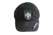 BRASIL BRAZIL BLACK CBF LOGO ACID WASHED HAT CAP .. NEW