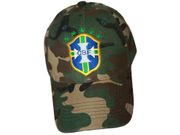 BRASIL BRAZIL CBF LOGO CAMOUFLAGE HAT CAP .. FIFA SOCCER WORLD CUP .. NEW